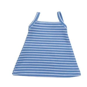 Robe bretelles rayée bleue