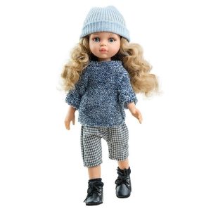 Poupée Paola Reina 32 cm – Las Amigas – Carla avec ensemble d’hiver gris