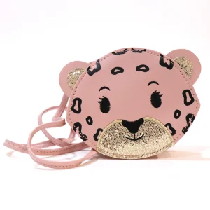 Sac bandoulière enfant – Léo le Léopard rose