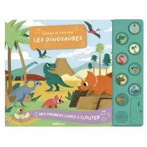 Mes premiers livres à écouter – Écoute et cherche les dinosaures