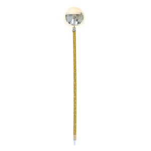 Stylo boule disco jaune doré