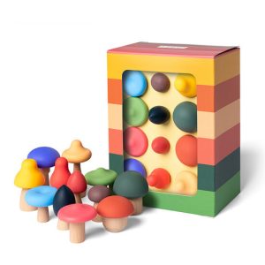Set de 12 champignons bois et silicone
