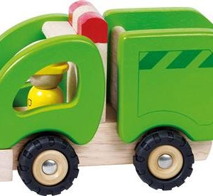 Véhicule en bois benne à ordures