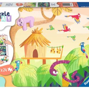 Puzzle&Play – 2×24 pièces – Exploration de la jungle