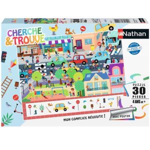Puzzle enfants – 30 pièces – En ville (Cherche et trouve)
