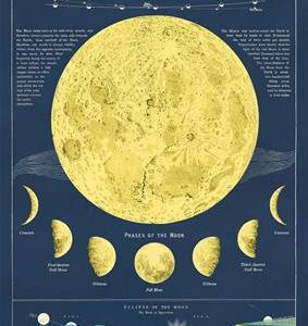 Poster phases de la lune