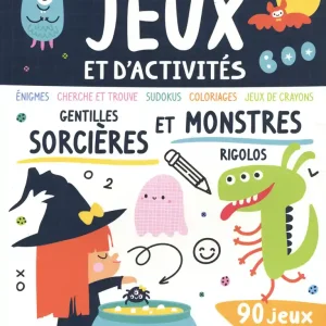 mon grand bloc de jeux d’activité gentilles sorcieres et monstres