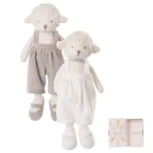 Peluche Mack salopette blanche