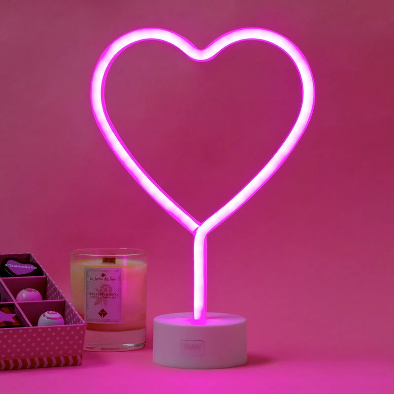 Lampe LED à Effet Néon coeur