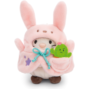 Ensemble peluche mymochi Chat Angy avec costume de cactus et lapin