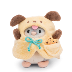 Ensemble de peluches mymochi Hamster Shai avec costume de biscuit et de chien