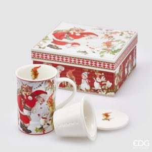 Tasse en porcelaine avec filtre + couvercle