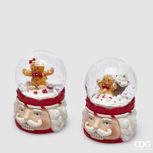 Boule à neige tête de soldat et biscuit en pain d’épices garçon