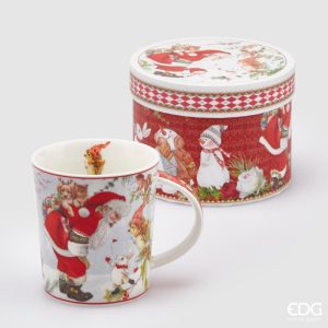 Tasse en porcelaine Père Noël avec boite