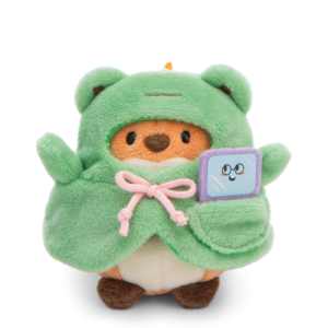 Ensemble peluche mymochi Fox Geeks avec jeu vidéo et costume de grenouille
