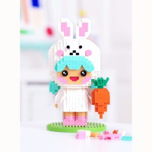Mini briques lapin petite fille carotte