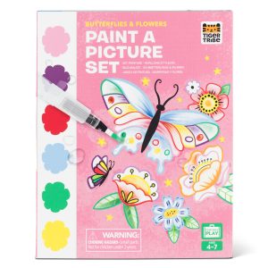 Peinture papillons et fleurs