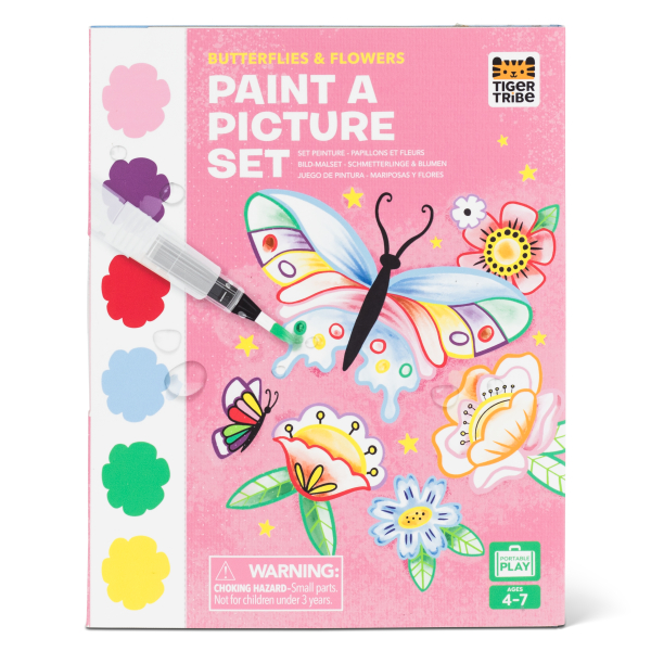 Peinture papillons et fleurs