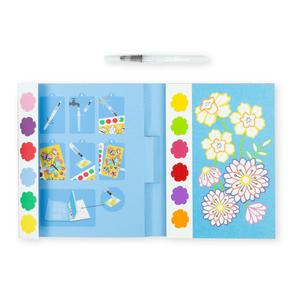 Peinture papillons et fleurs