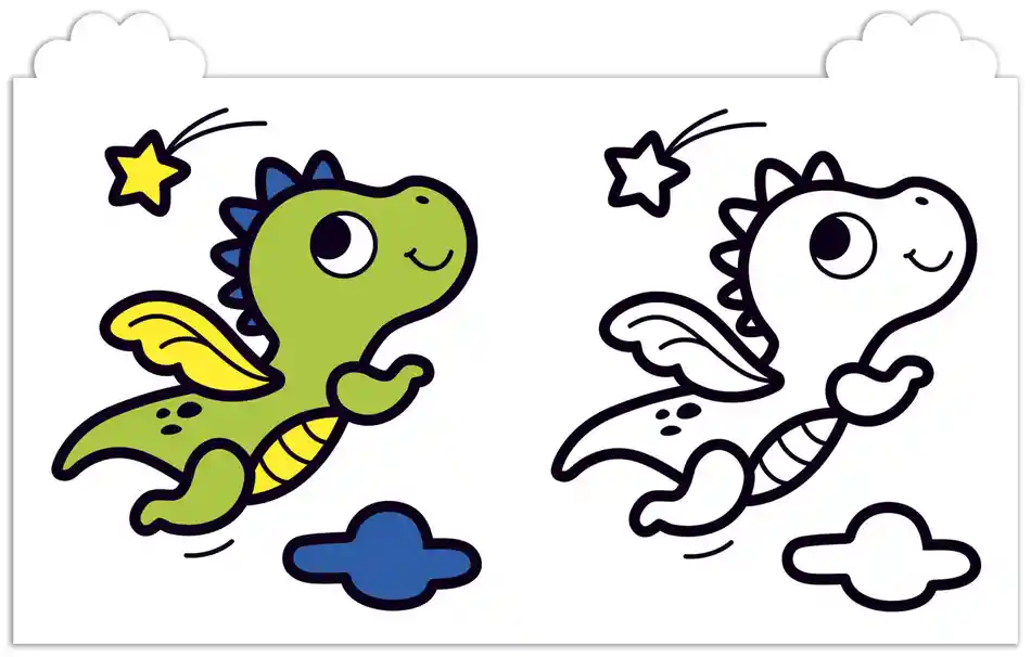 Coloriage brillant dragon