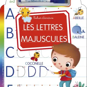 Les lettres majuscules – Cahier d’écriture – Avec 1 feutre effaçable