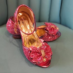 Mules à Nœuds et Paillette Rose T33 (8-10 ans)