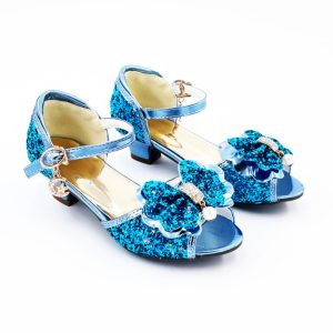 Mules à Nœuds et Paillette Bleues T33 (8-10 ans)