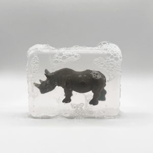 Savon avec figurine Rhinocéros