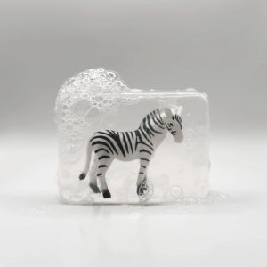 Savon avec figurine zèbre