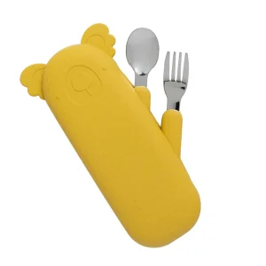 Set couvert de voyage moutarde