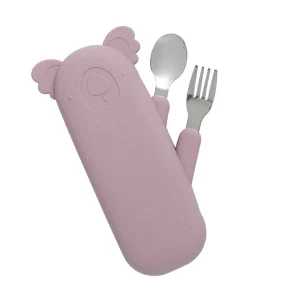 Set de couvert de voyage rose