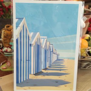 Affiche Plage – Cabine Retro Vintage