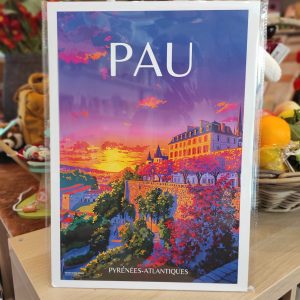 Affiche Ville de Pau Coucher de Soleil