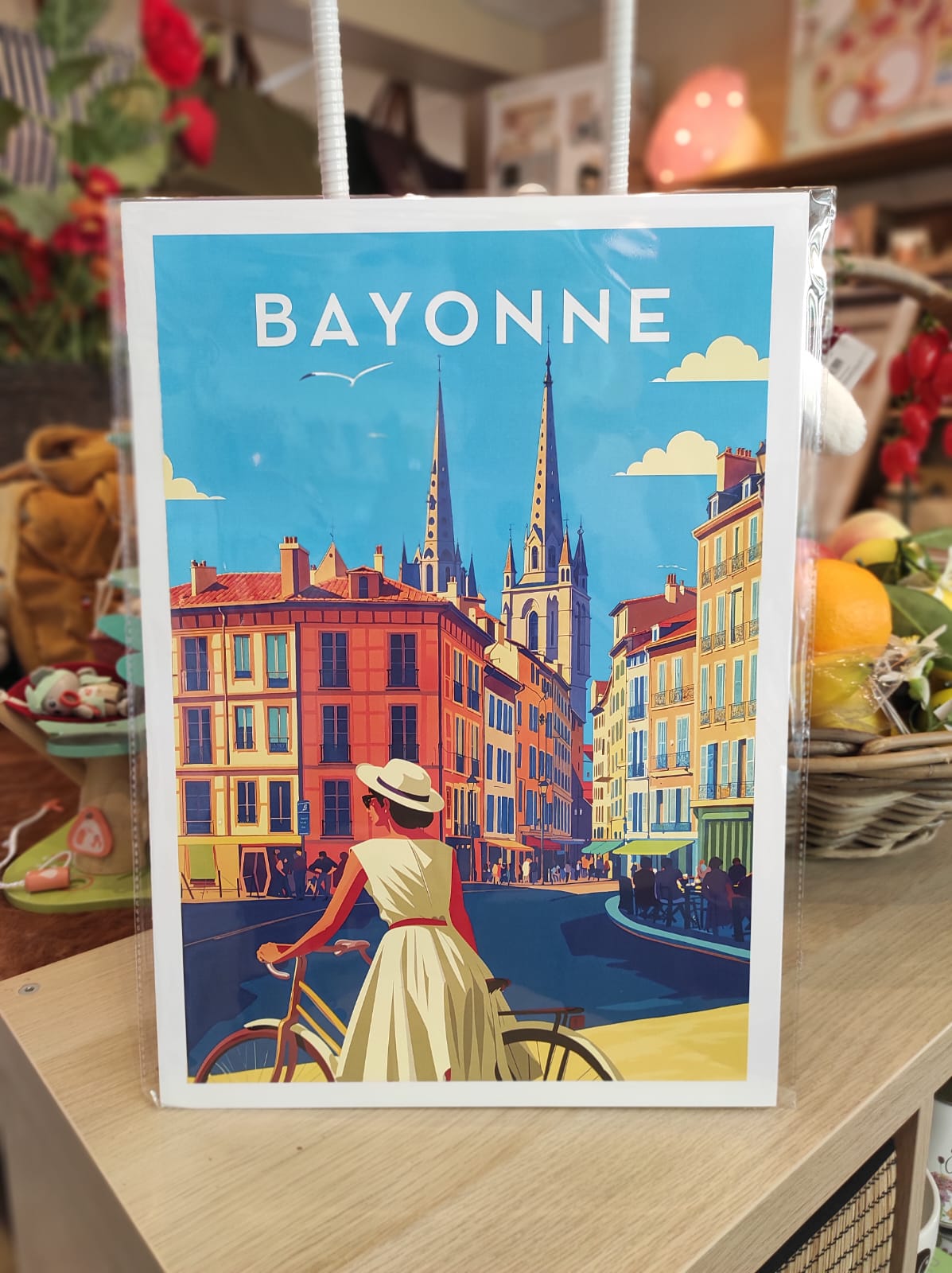 Affiche Bayonne – Style Rétro & Vintage