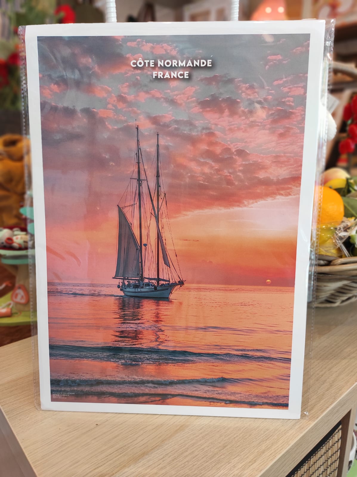 Affiche voilier Côte Normande