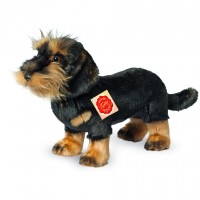 Peluche teckel à poil dur – 28 cm