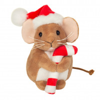 Peluche souris de Noël avec sucre d’orge