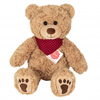 Peluche ours Curtis avec foulard rouge – 30 cm