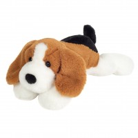 Peluche chien souple tricolore – 29 cm